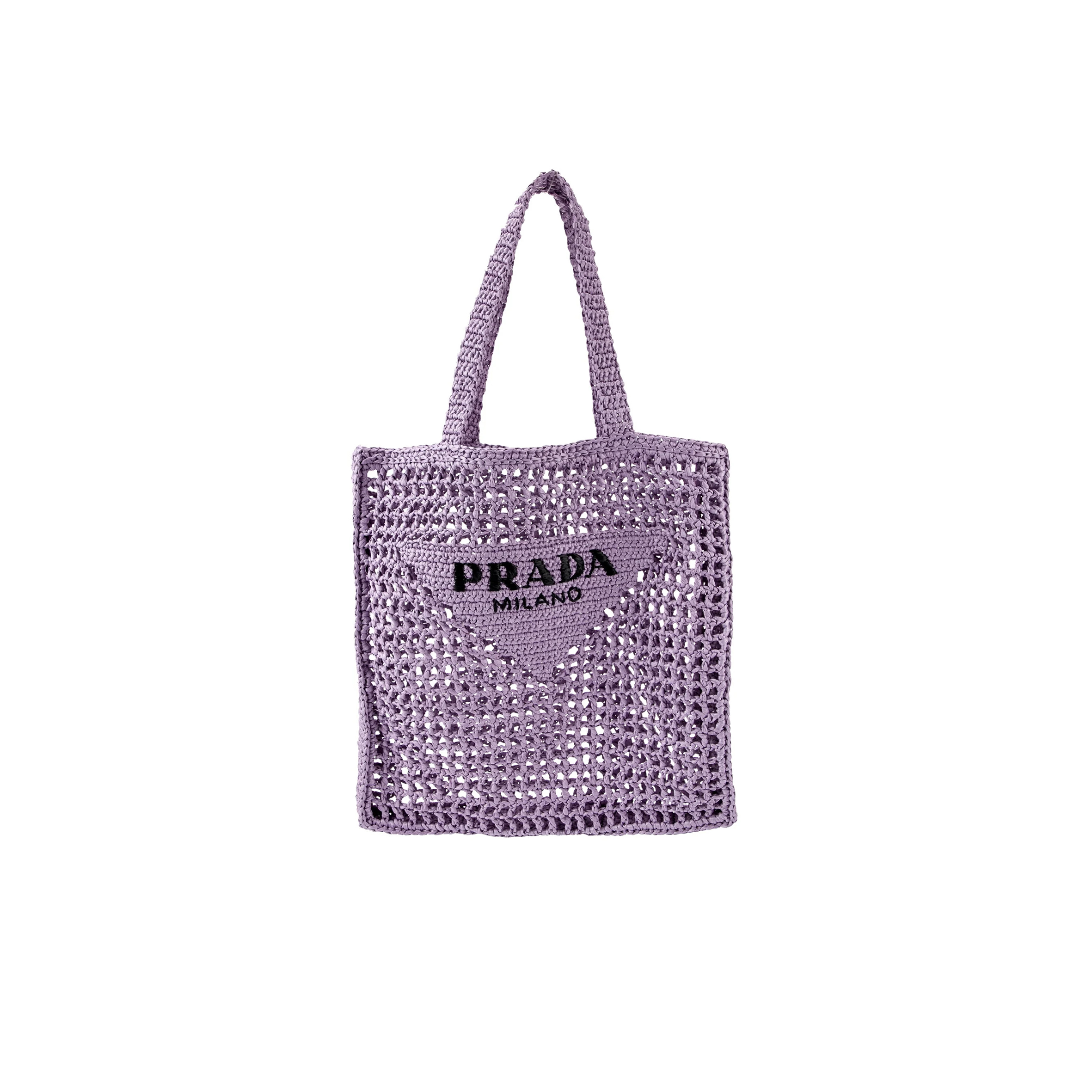 Pra*a crochet tote bag 1bg393 (38*36*3cm)